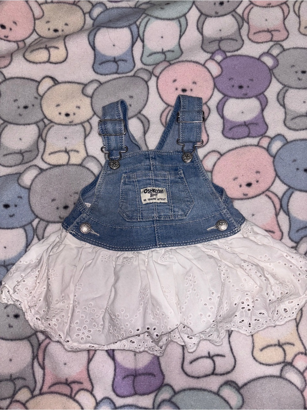 OSHKOSH Baby Girl Overalls with Skirt Dress